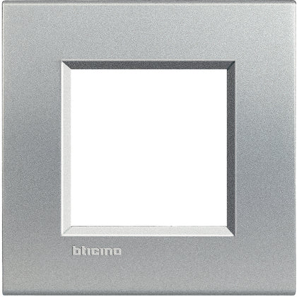 Rama ornament, 2 module, finisaj Aluminiu, Living Light LNA4802TE, alternativo.ro