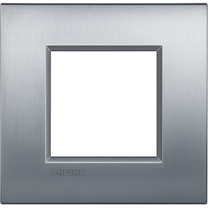 Rama ornament, 2 module, finisaj Crom slefuit, Living Light Air LNE4802CRS, , alternativo.ro