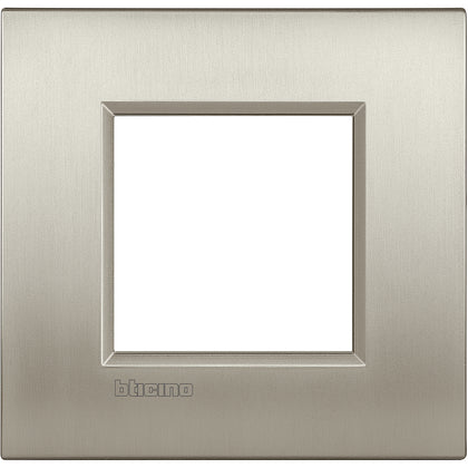 Rama ornament, 2 module, finisaj Titan slefuit, Living Light Air LNE4802TIS, , alternativo.ro