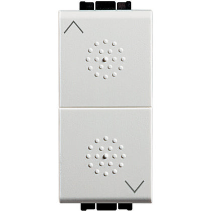 Buton cu revenire, ND+ND, 1 modul, 10A, borne cu surub, Alb, Living Light N4037, alternativo.ro