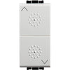 Buton cu revenire, ND+ND, 1 modul, 10A, borne cu surub, Alb, Living Light N4037