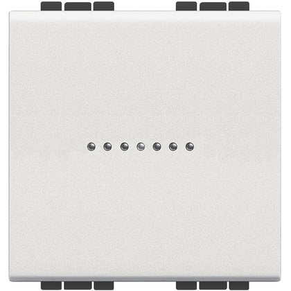 Buton cu revenire axial, ND, 2 module, 10A, borne automate, Alb, Living Light N4055M2AN, , alternativo.ro