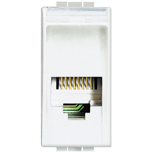 Priza de telefon, 1 modul, RJ11, K10, Alb, Living Light N4258/11N