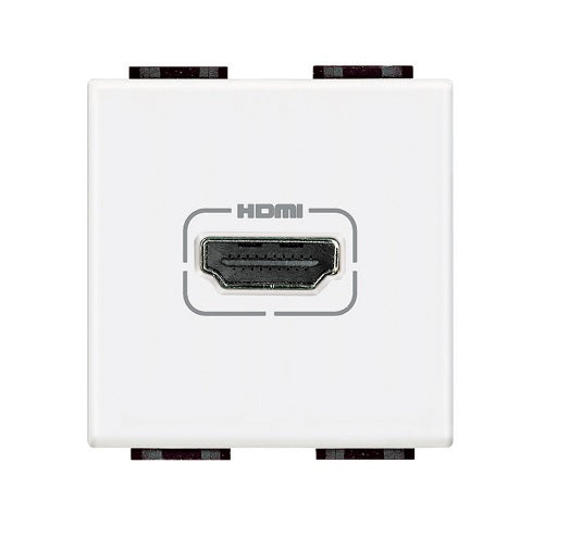 Priza HDMI, preconectata, 2 module, Alb, Living Light N4284