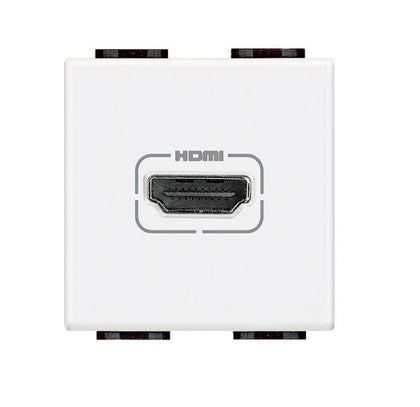 Priza HDMI, preconectata, 2 module, Alb, Living Light N4284, , alternativo.ro