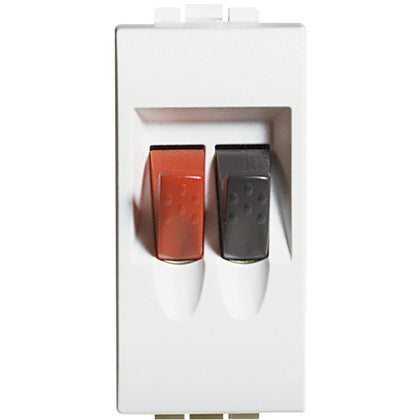 Priza audio pentru boxe, 1 modul, Alb, Living Light N4294, , alternativo.ro