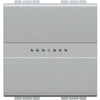 Intrerupator cap-scara axial, 2 module, 10A, borne automate, Aluminiu, Living Light NT4053M2AN