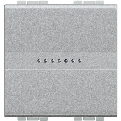 Intrerupator cruce axial, 2 module, 16A, borne automate, Aluminiu, Living Light NT4054M2, , alternativo.ro