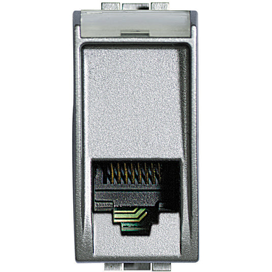 Priza de telefon, 1 modul, RJ11, K10, Aluminiu, Living Light NT4258/11N