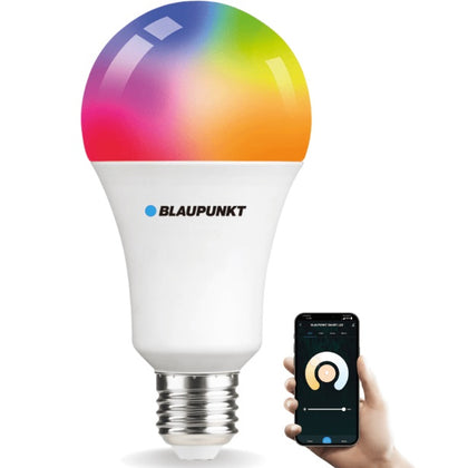 Bec LED inteligent clasic, A60, E27, 9W, lumina multicolora, Wi-Fi, Blaupunkt BE279WSMART, alternativo.ro