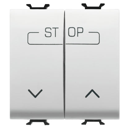 Intrerupator pentru storuri, 16A, 2 module, alb, Chorus GW10160F, , alternativo.ro