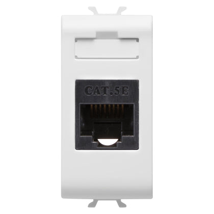 Priza de date, RJ45, Cat.5e, UTP, 1 modul, alb, Chorus GW10421, , alternativo.ro
