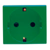 Priza standard german, 1 modul, 16A, 2P+T, verde, System GW20283