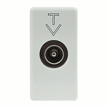 Priza TV, 1 modul, de trecere, alb, System GW20381, , alternativo.ro