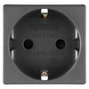 Priza simpla, standard german, 2 module, 16A, 2P+T, negru, System GW21265