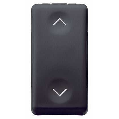 Intrerupator pentru storuri, 1 modul, 10A, contact ND+ND, negru, System GW21521, , alternativo.ro