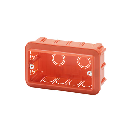 Doza aparat, montaj incastrat, 4 module, 144x85x50mm, rosu, Gewiss GW24404, , alternativo.ro