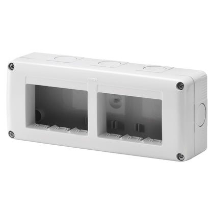 Doza aparataj, aparenta, 6 module, IP40, gri, System GW27005, alternativo.ro