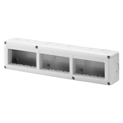 Doza aparataj, aparenta, 12 module, IP40, gri, System GW27007, alternativo.ro