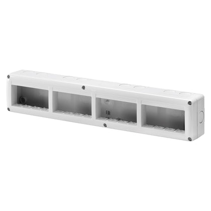 Doza aparataj, aparenta, 16 module, IP40, gri, System GW27008, , alternativo.ro