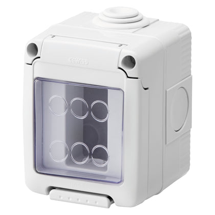 Doza aparataj, aparenta, cu capac, 1 modul, IP55, gri, System GW27041, , alternativo.ro