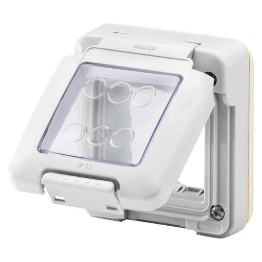 Rama cu capac, 2 module, IP55, gri, System GW27401