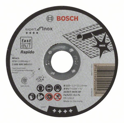 Disc de taiere pentru inox, 115x1mm, Bosch 2608600545, , alternativo.ro